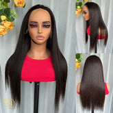 Vietnamese Raw Hair Wig 13x4 Frontal Straight Wave 200% density Wig NO.2 texture