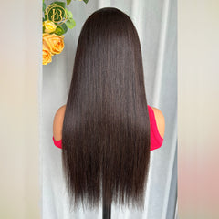 Vietnamese Raw Hair Wig 13x4 Frontal Straight Wave 200% density Wig NO.2 texture