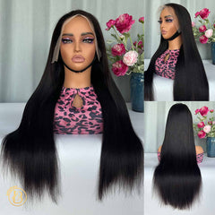 Mink Cambodian Hair 13x4 Frontal Straight Wave 200% density Wig NO.2 texture