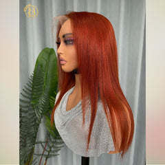 Biliy Hair #33 Colorful Wig 13x6 Frontal Straight Wave 200% density Wig NO.2 texture