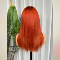 Biliy Hair #33 Colorful Wig 13x6 Frontal Straight Wave 200% density Wig NO.2 texture