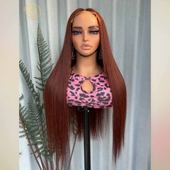 Biliy Hair #33 Colorful Wig 5x5 Frontal Straight Wave 200% density Wig NO.2 texture