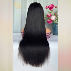 Mink Cambodian Hair 13x4 Frontal Straight Wave 200% density Wig NO.2 texture