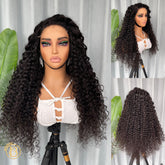 Mink Cambodian Hair 6x6 Frontal Curly Wave 200% density Wig NO.2 texture
