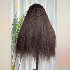 Mink Cambodian Hair 6x6 Frontal Kinky Straight Wave 200% density Wig NO.2 texture