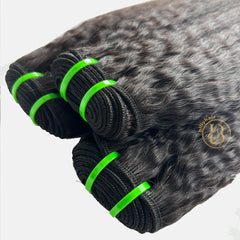 Raw Hair Kinky Straight Wave 3 Bundles