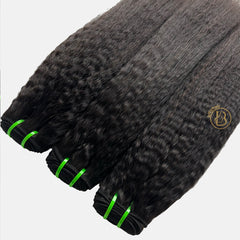 Raw Hair Kinky Straight Wave 3 Bundles