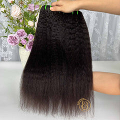 Raw Hair Kinky Straight Wave 3 Bundles
