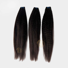 Burmese Hair Kinky Straight Wave 3 Bundles