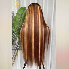 Biliy Hair Piano Colorful Wig 13x6 Frontal Straight Wave 200% density Wig NO.2 texture