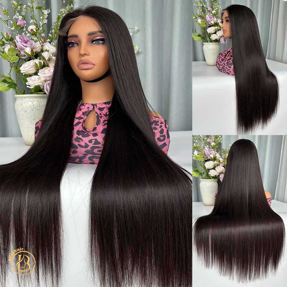 BURmese Hair Wig 13x4 Frontal  Wave 200% density Wig NO.2 texture（4 bundles）