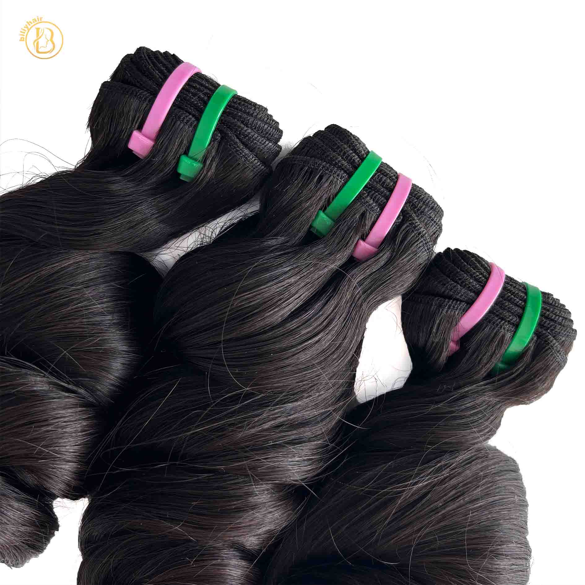 Vietnamese Raw hair Double Drawn  loose Wave 3 Bundles
