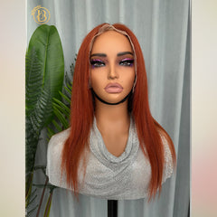 Biliy Hair #33 Colorful Wig 13x6 Frontal Straight  Wave 200% density Wig NO.2 texture