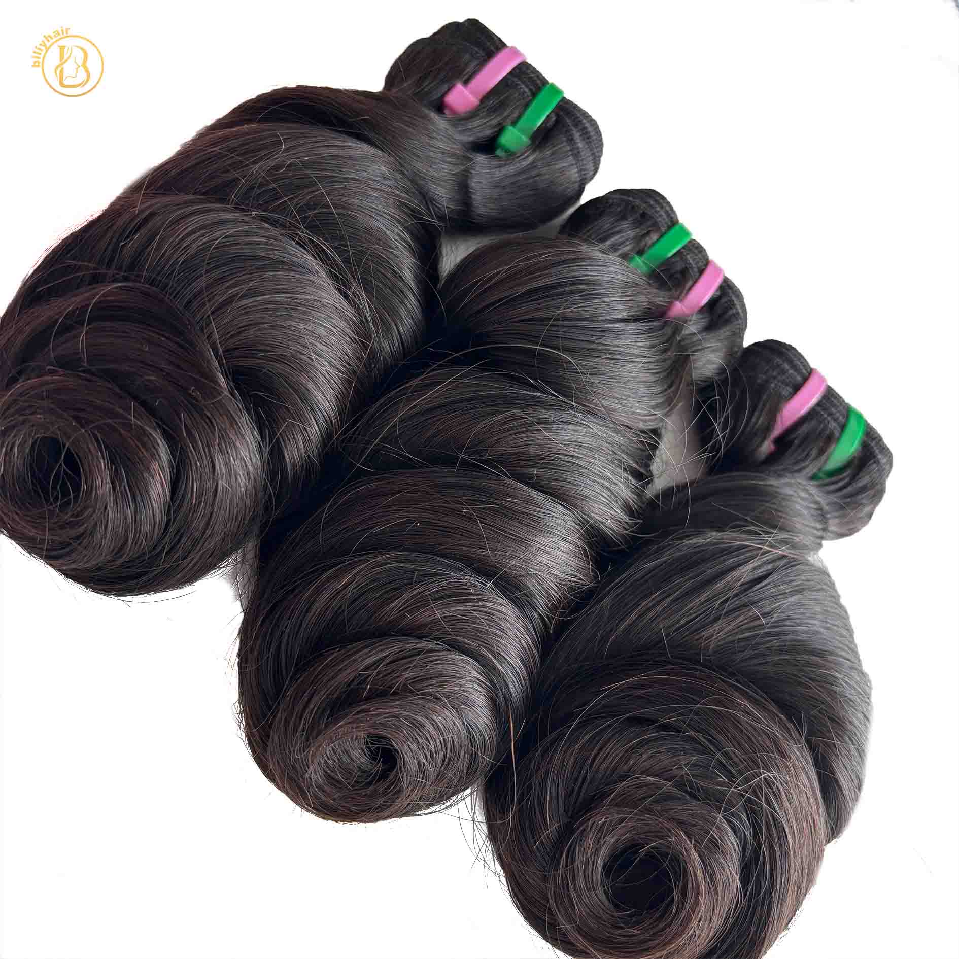 Vietnamese Raw hair Double Drawn  loose Wave 3 Bundles