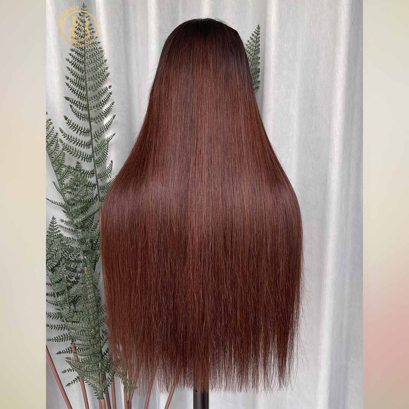 Biliy Hair #33 Colorful Wig 5x5 Frontal Straight  Wave 200% density Wig NO.2 texture