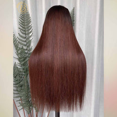 Biliy Hair #33 Colorful Wig 5x5 Frontal Straight  Wave 200% density Wig NO.2 texture