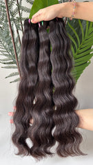 Vietnamese Raw Hair Double Drawn Nature Wave 3 Bundles