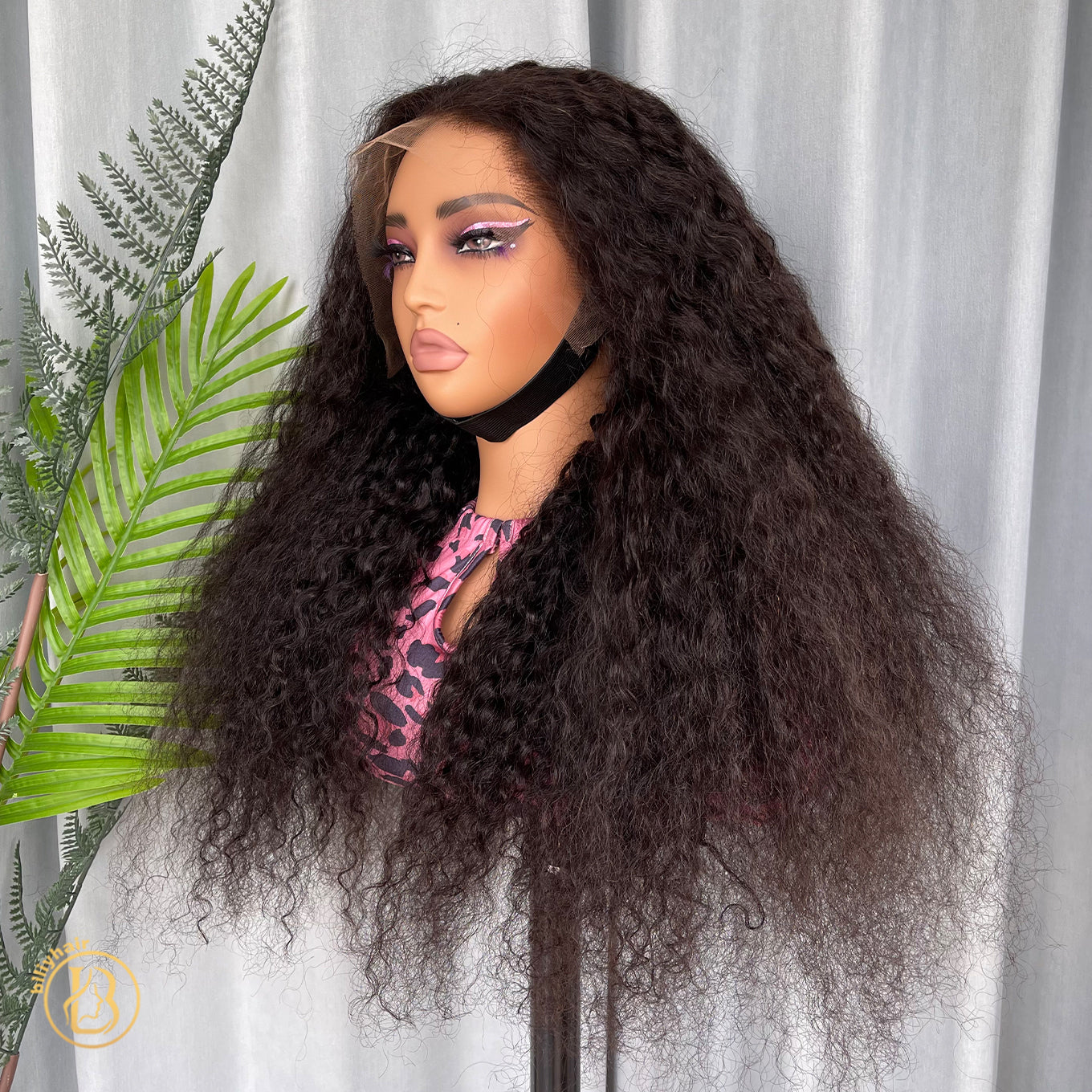 Burmese Curly Wig 13x6  Wave 200% density Wig NO.2 texture